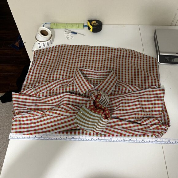 Robert Graham Red, Green & Blue Checkered Shirt Mens Size 3XL - Picture 10 of 11